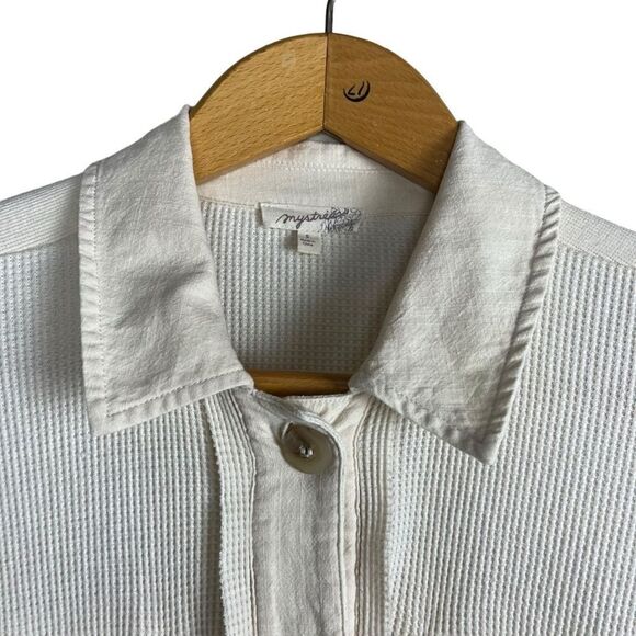 Mystree Waffle Knit Cropped Jacket Small EUC - Picture 2 of 6